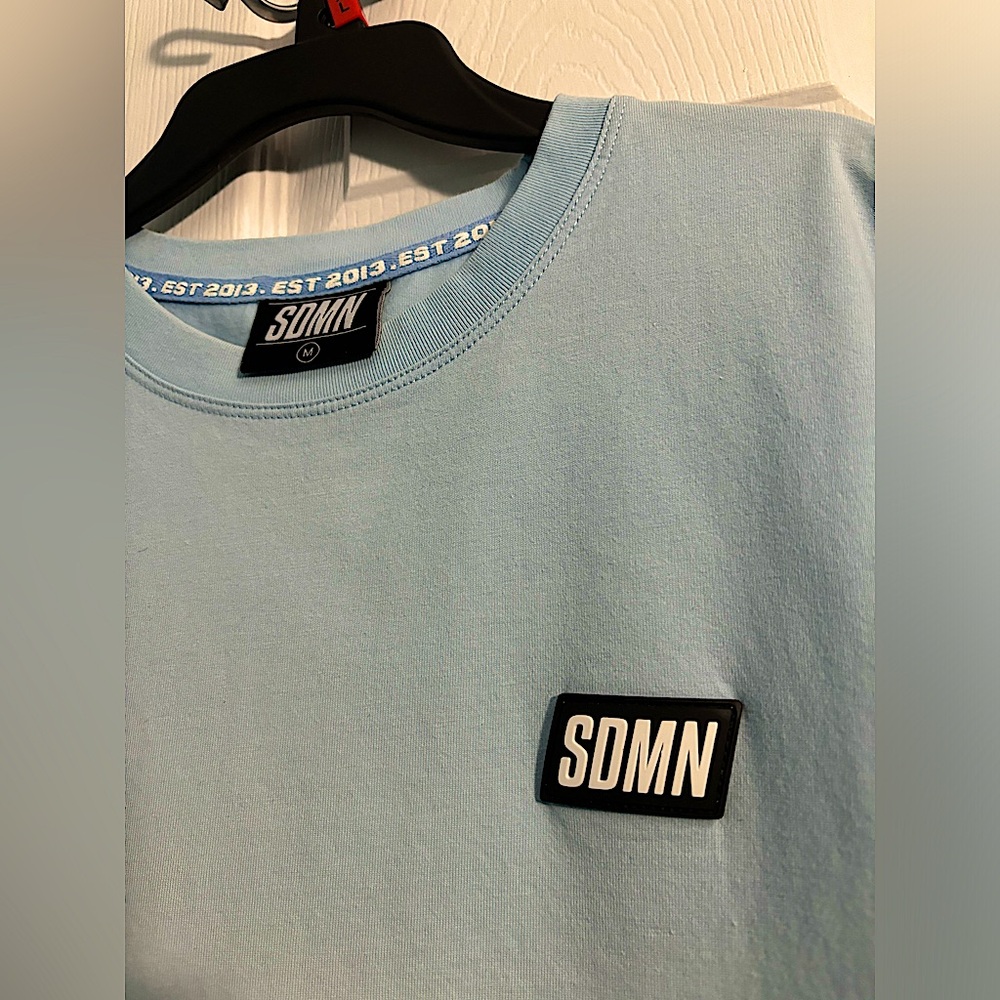 Blue and white fade medium t shirt